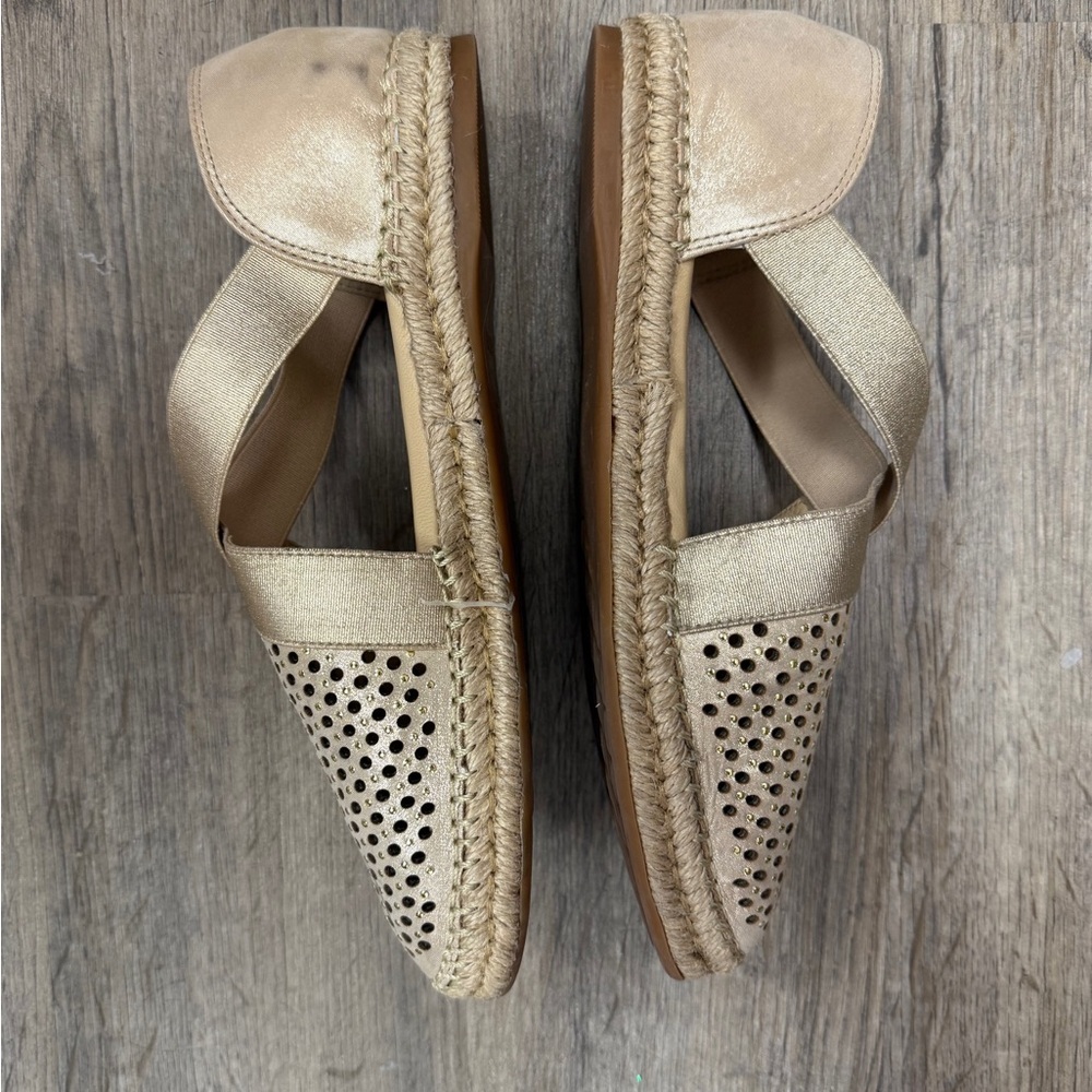 Nurture by Lamaze Women's Gold Perforated Flats - Picture 2 of 4